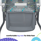 Simple Fold™ Full Size High Chair with Adjustable Tray - comfortable leg rest for little feet