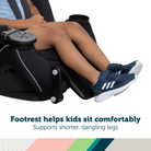 Grow and Go™ Extend 'n Ride LX All-in-One Convertible Car Seat - footrest helps kids sit comfortably - supports shorter, dangling legs