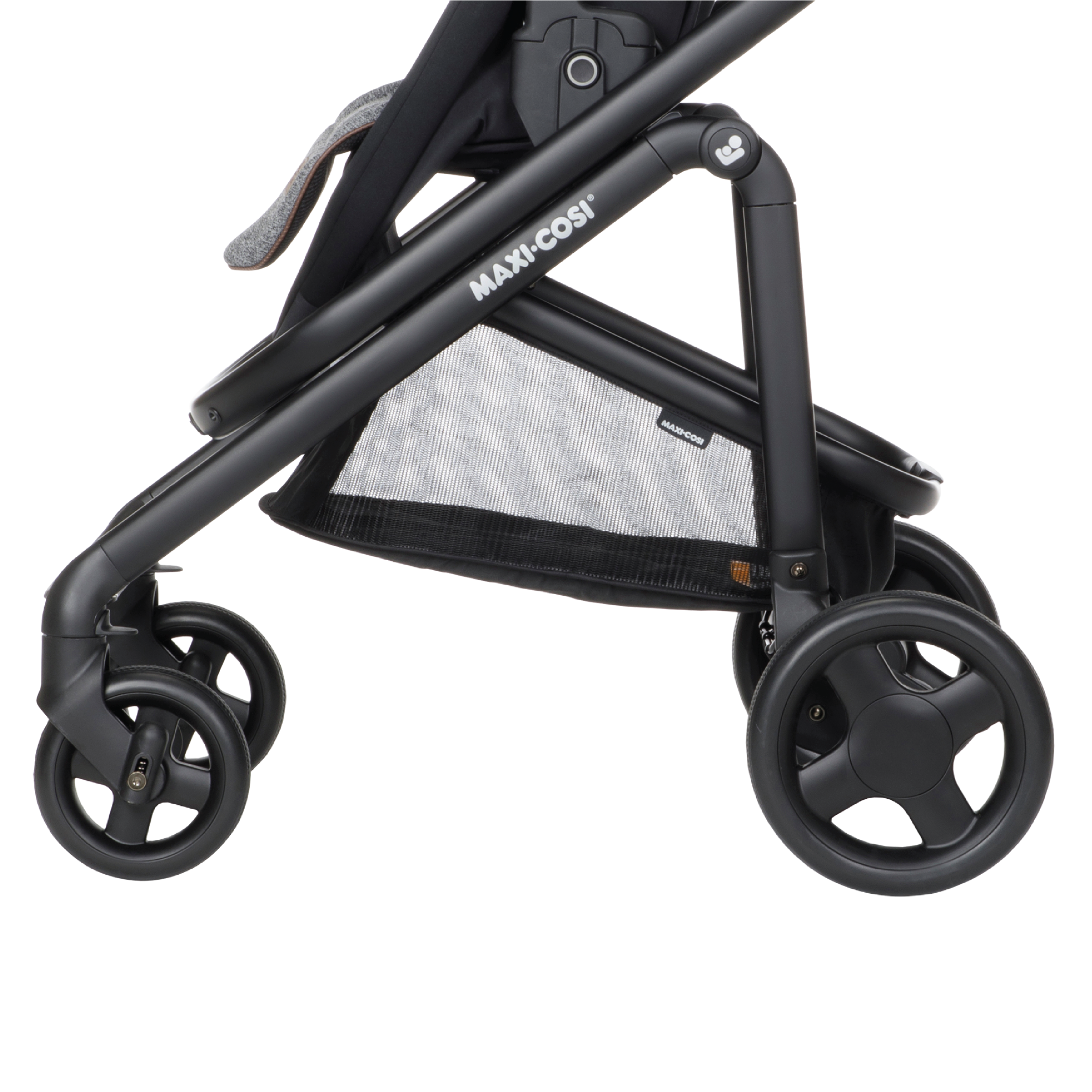 Tayla Max Modular Stroller - Onyx Wonder - lockable swivel wheels for easy transition from one terrain to another