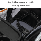 Summit Wagon Stroller - 3-point harnesses on both memory foam seats