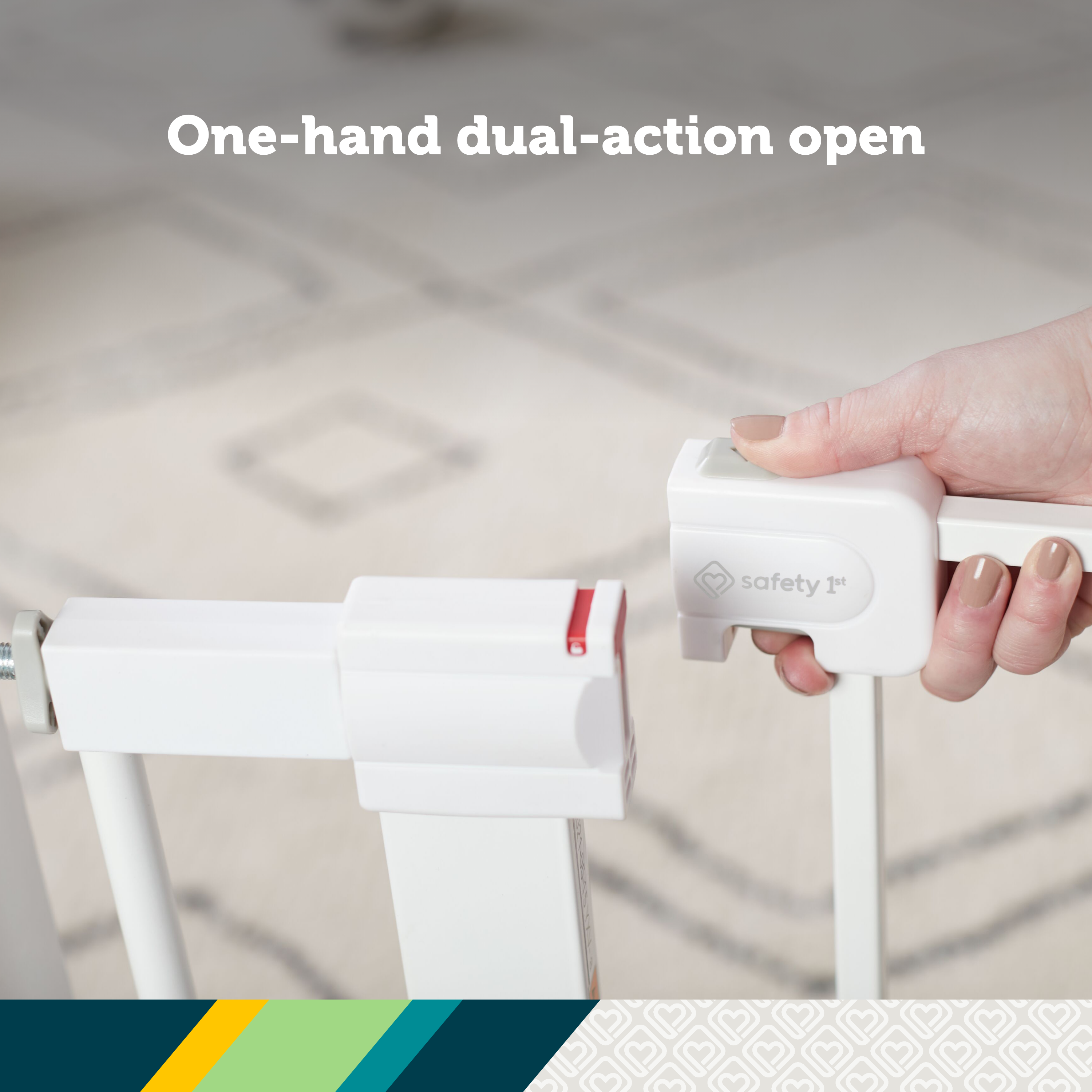 Easy Install Walk-Through Gate - one-hand dual-action open