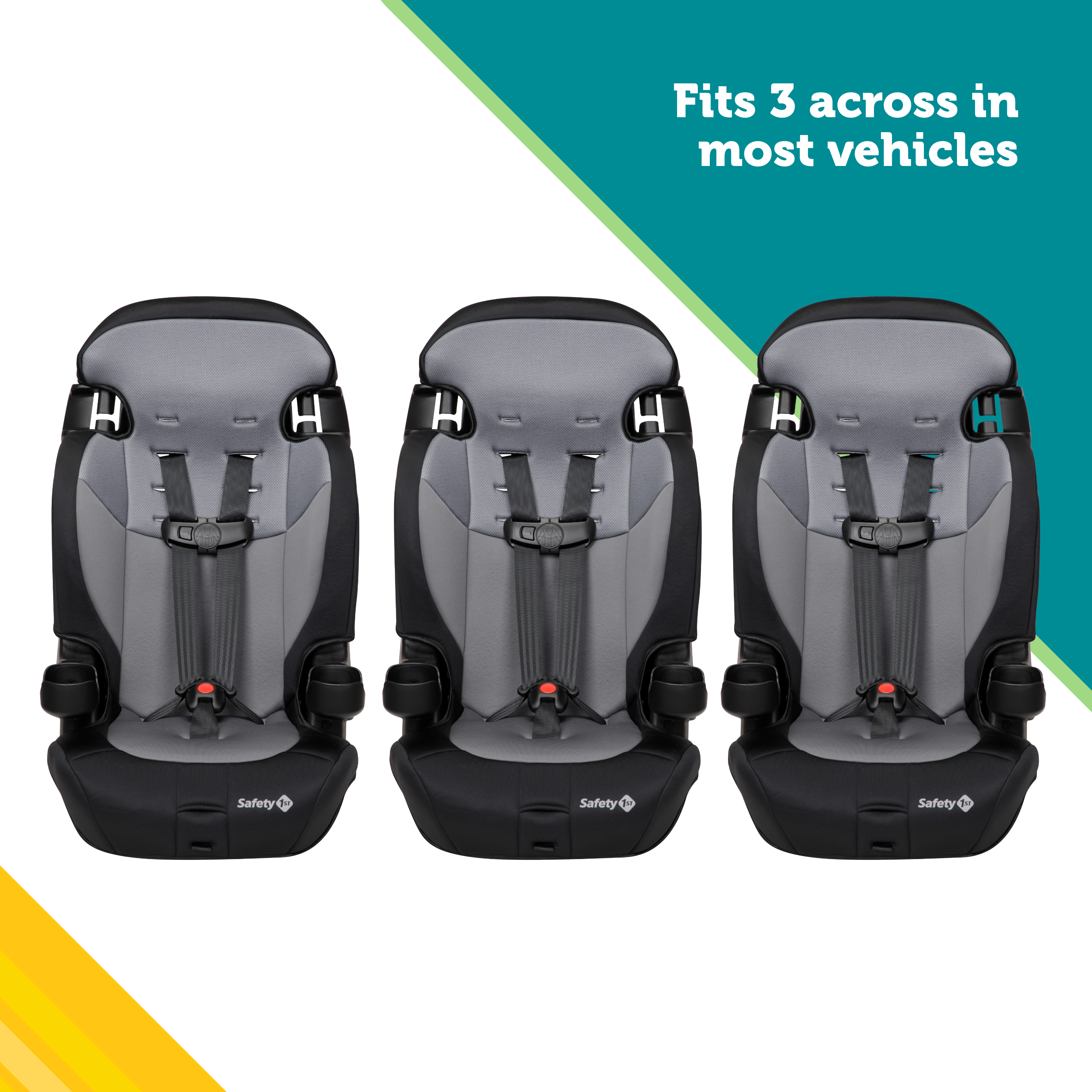Grand 2-in-1 Booster Car Seat - fits 3 across in most vehicles
