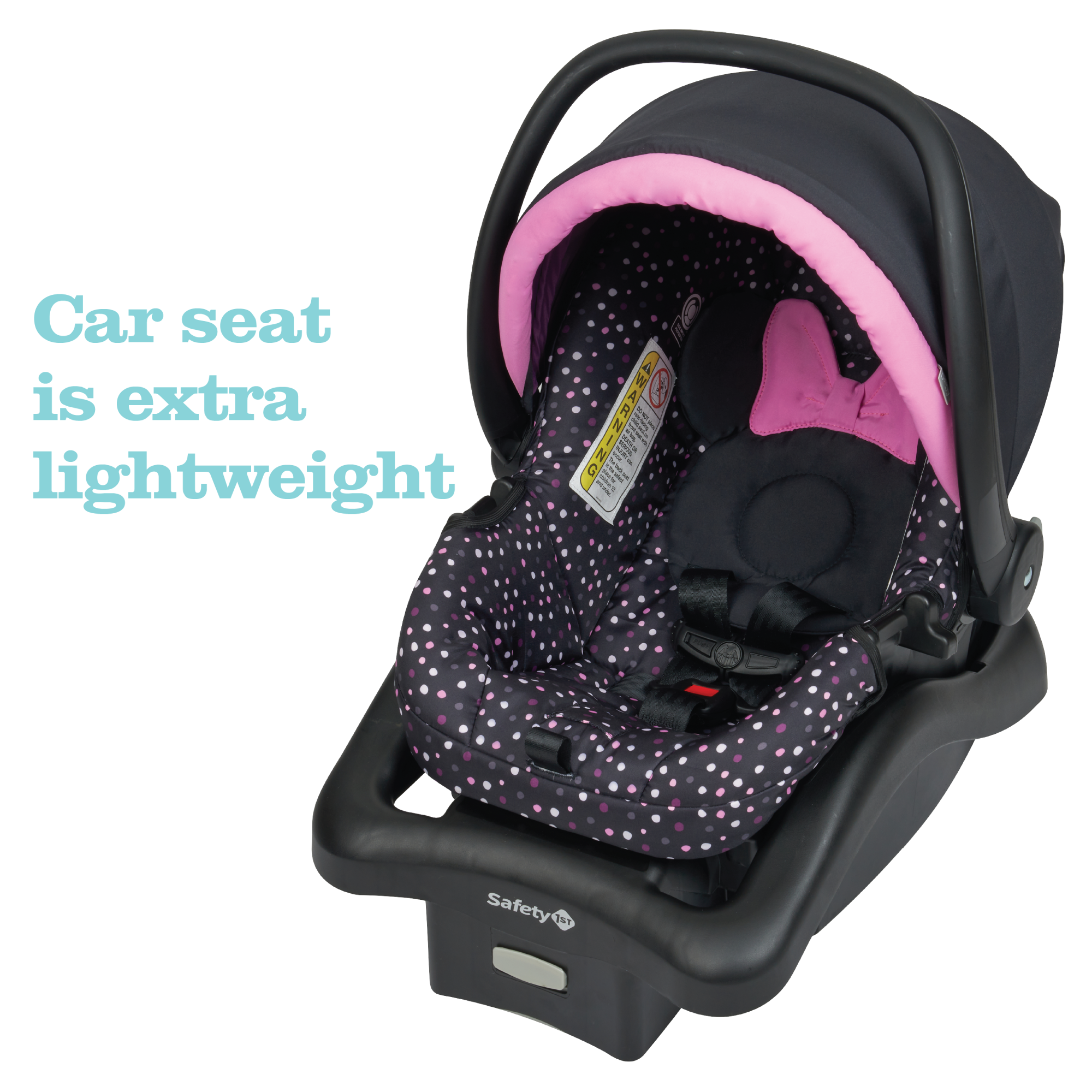 Disney Baby Disney Simple Fold™ LX Travel System - Minnie Dot Party - car seat is extra lightweight