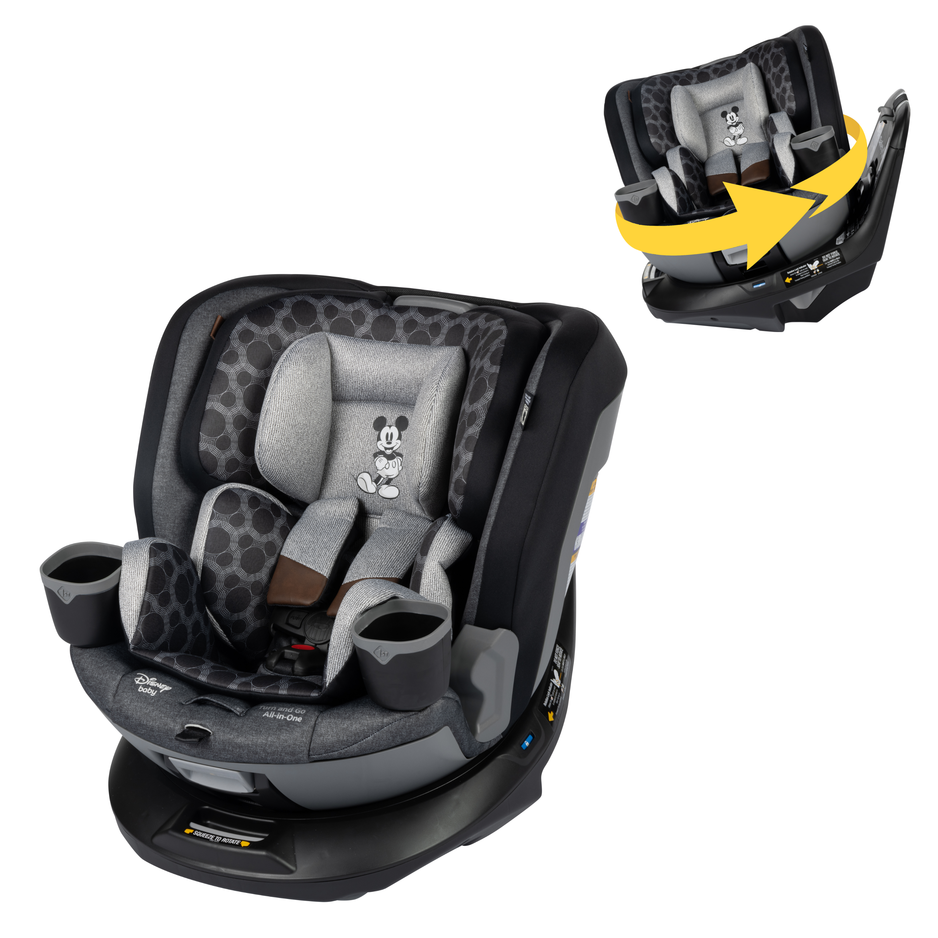 Disney Baby Turn and Go 360 Rotating All-in-One Convertible Car Seat - Vintage Disney