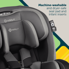 EverSlim 4-Mode All-in-One Convertible Car Seat - machine-washable and dryer-safe seat pad and infant inserts