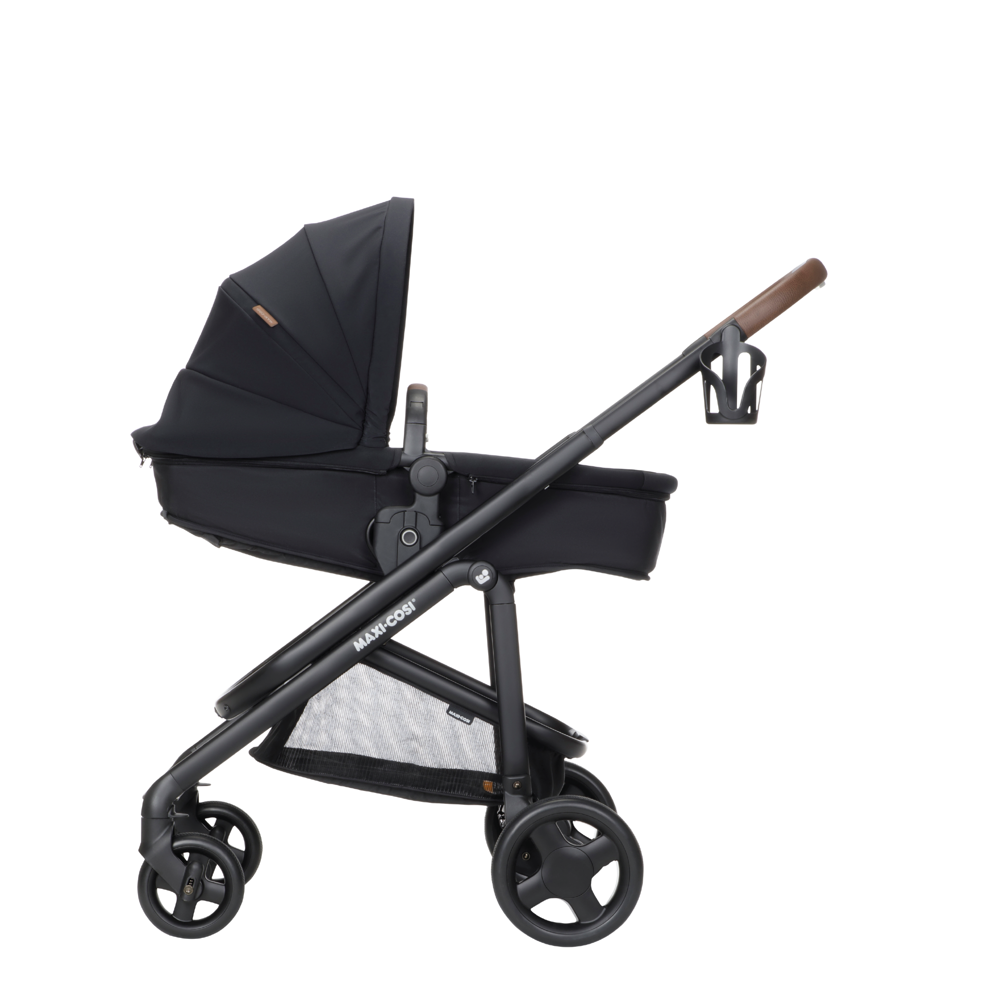 Tayla Max Modular Stroller - Onyx Wonder - QuikCarriage allows seat to convert to a lie-flat carriage instantly