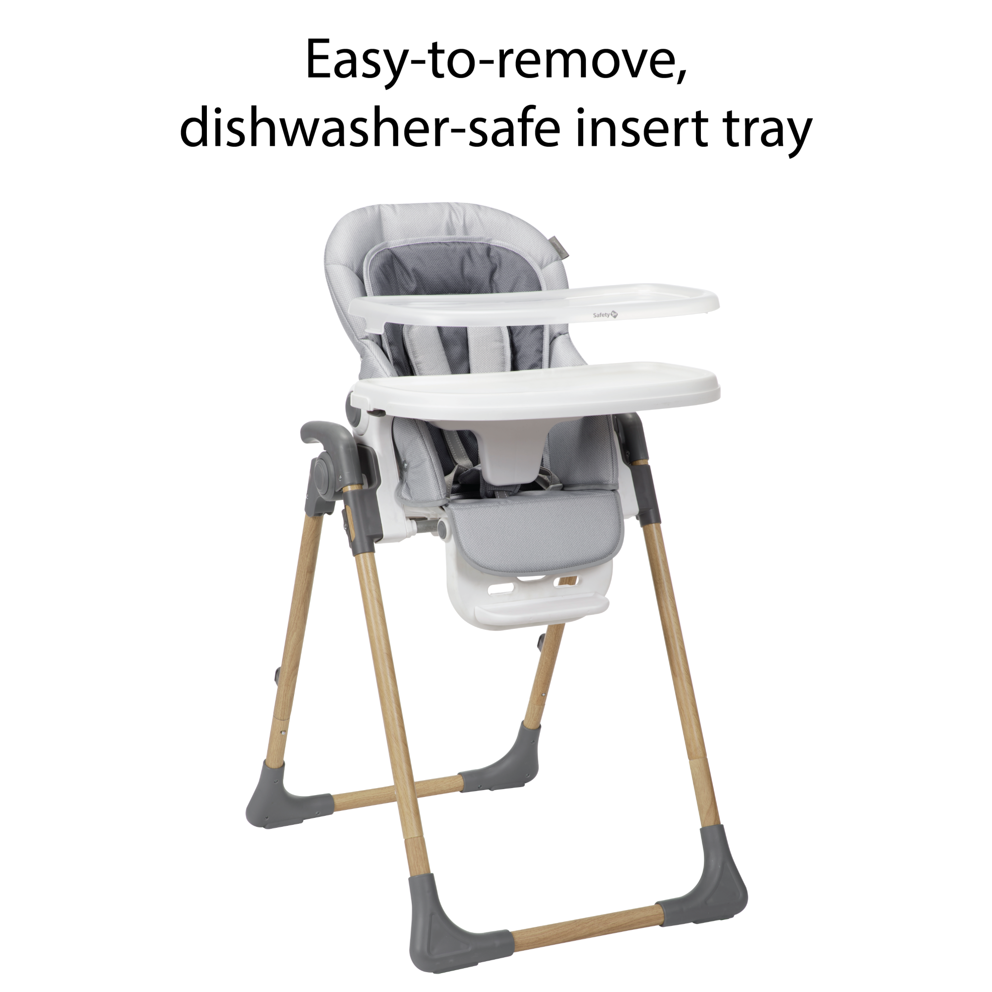 3-in-1 Grow and Go Plus High Chair - easy-to-remove, dishwasher-safe insert tray