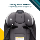 Grow and Go™ Extend 'n Ride LX All-in-One Convertible Car Seat - spring assist harness keeps floppy straps propped up