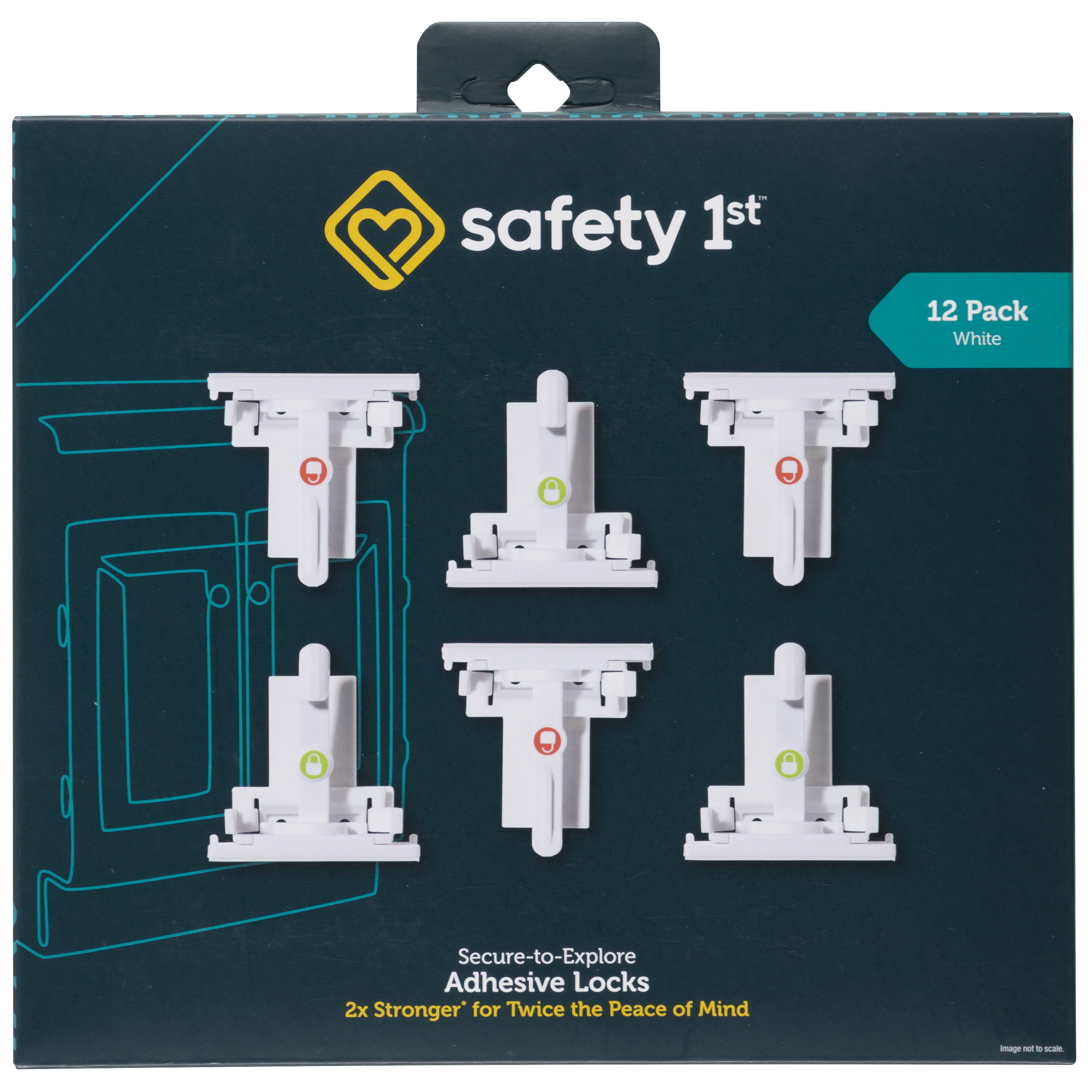 Secure-to-Explore Adhesive Locks - 12 locks - in packaging