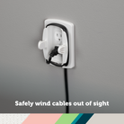 safely wind cables out of sight