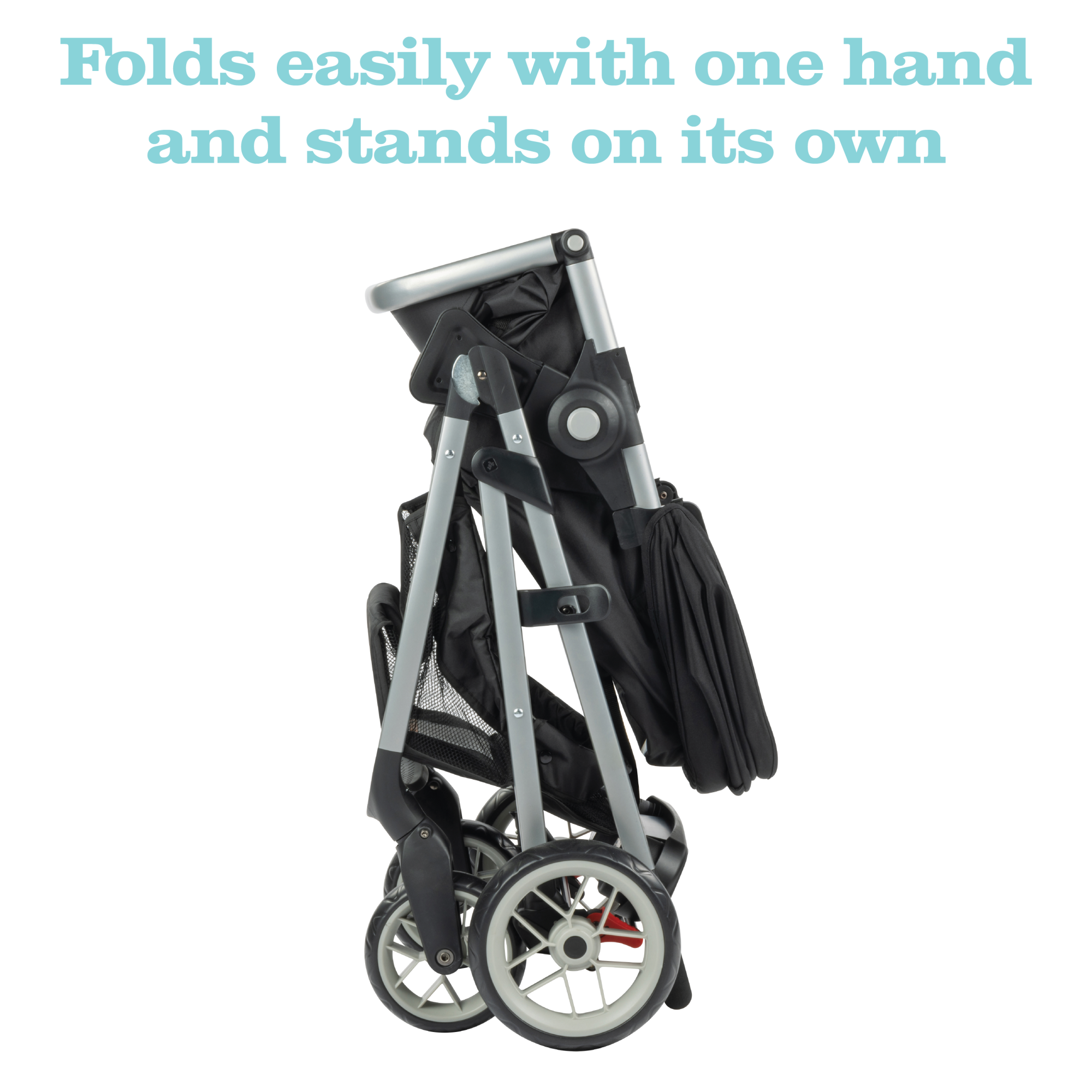 Disney Baby Grow and Go™ Modular Travel System - folds easily with one hand and stands on its own