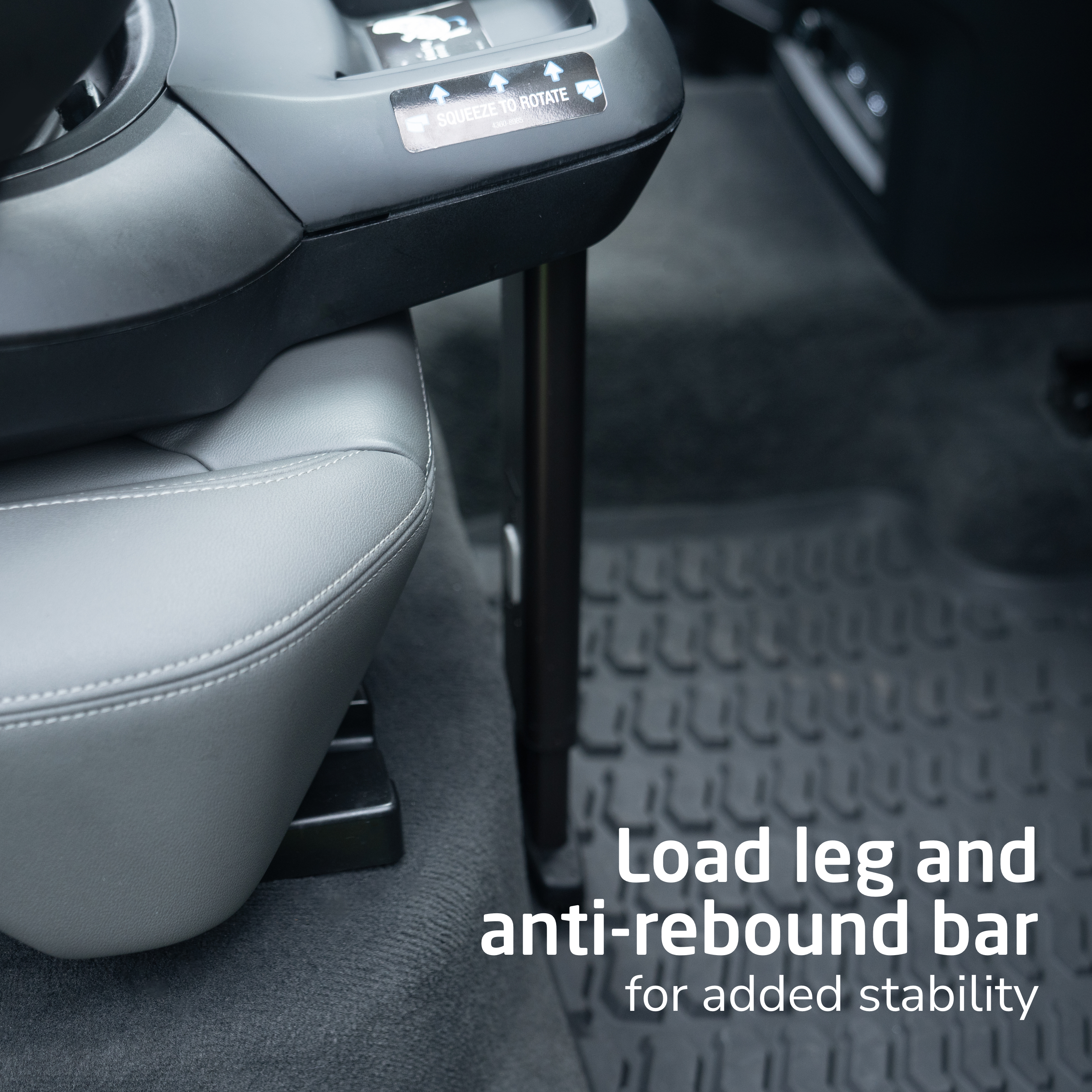 Peri™ 180 Rotating Infant Car Seat - load leg and anti-rebound bar for added stability