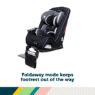 Grow and Go™ Extend 'n Ride LX All-in-One Convertible Car Seat - foldaway mode keeps footrest out of the way