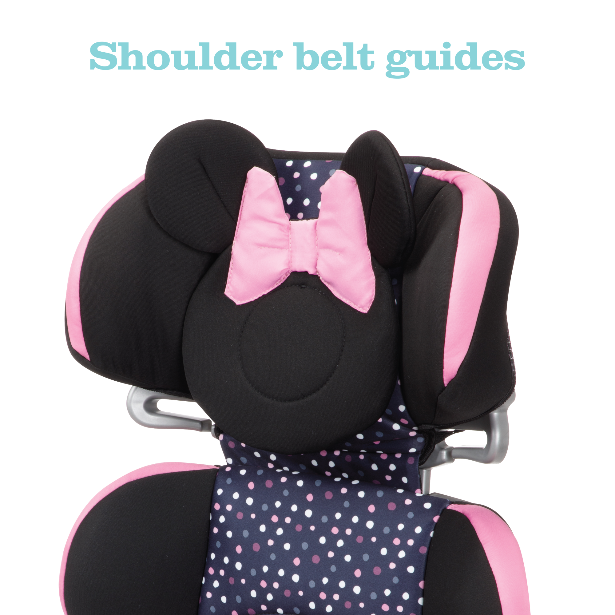 Disney Baby Pronto!™ Belt-Positioning Booster Car Seat - Minnie Dot Party - shoulder belt guides