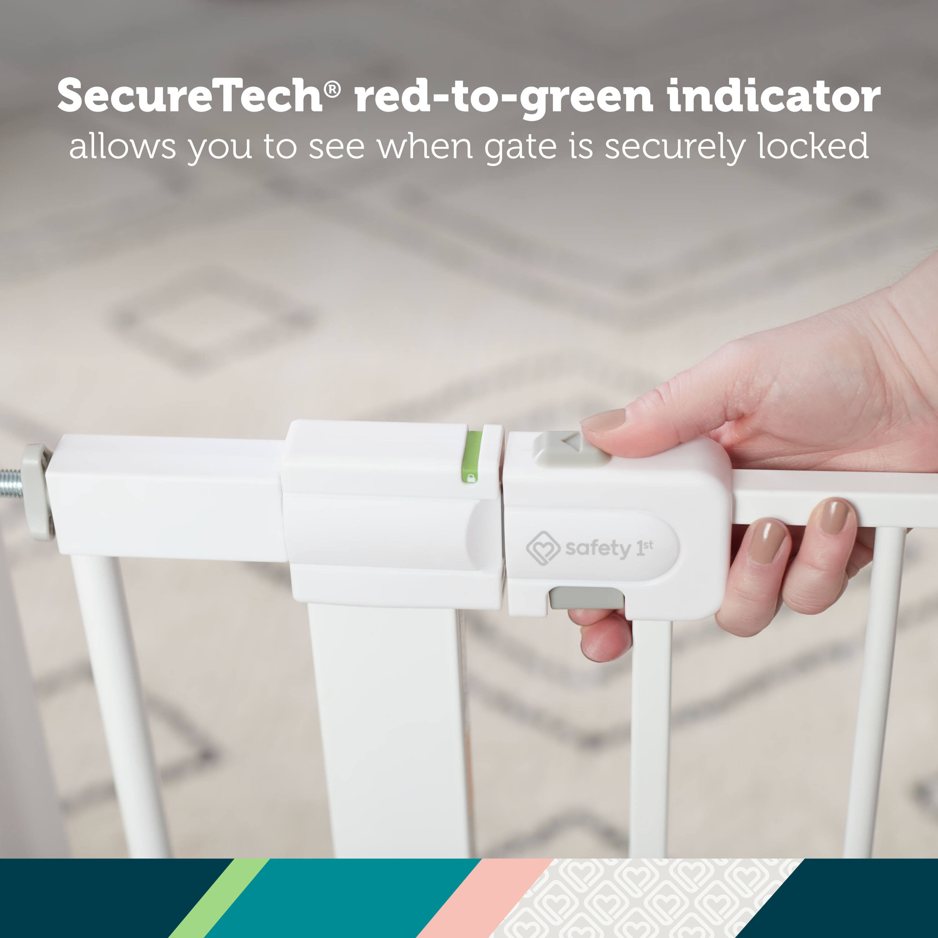 Easy Install Walk-Through Gate - SecureTech red-to-green indicator allows you to see when gate is securely locked