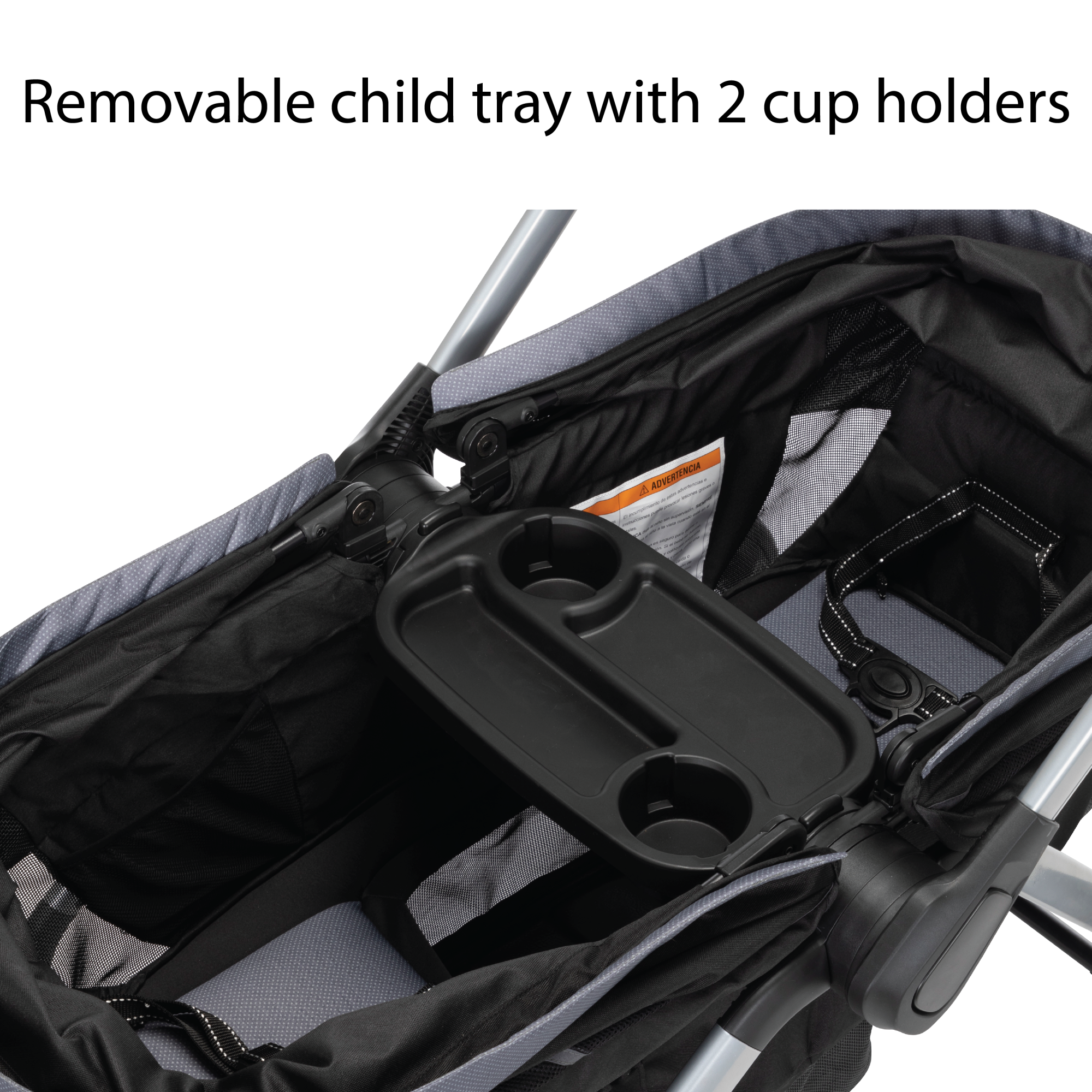 Summit Wagon Stroller - removable child tray with 2 cup holders
