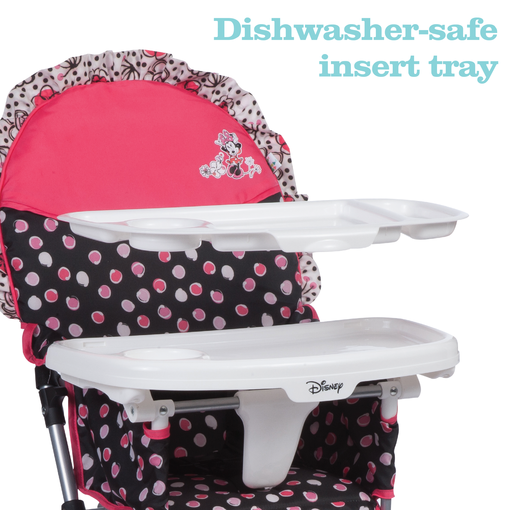 Disney Baby Minnie Simple Fold™ Plus High Chair - dishwasher-safe insert tray