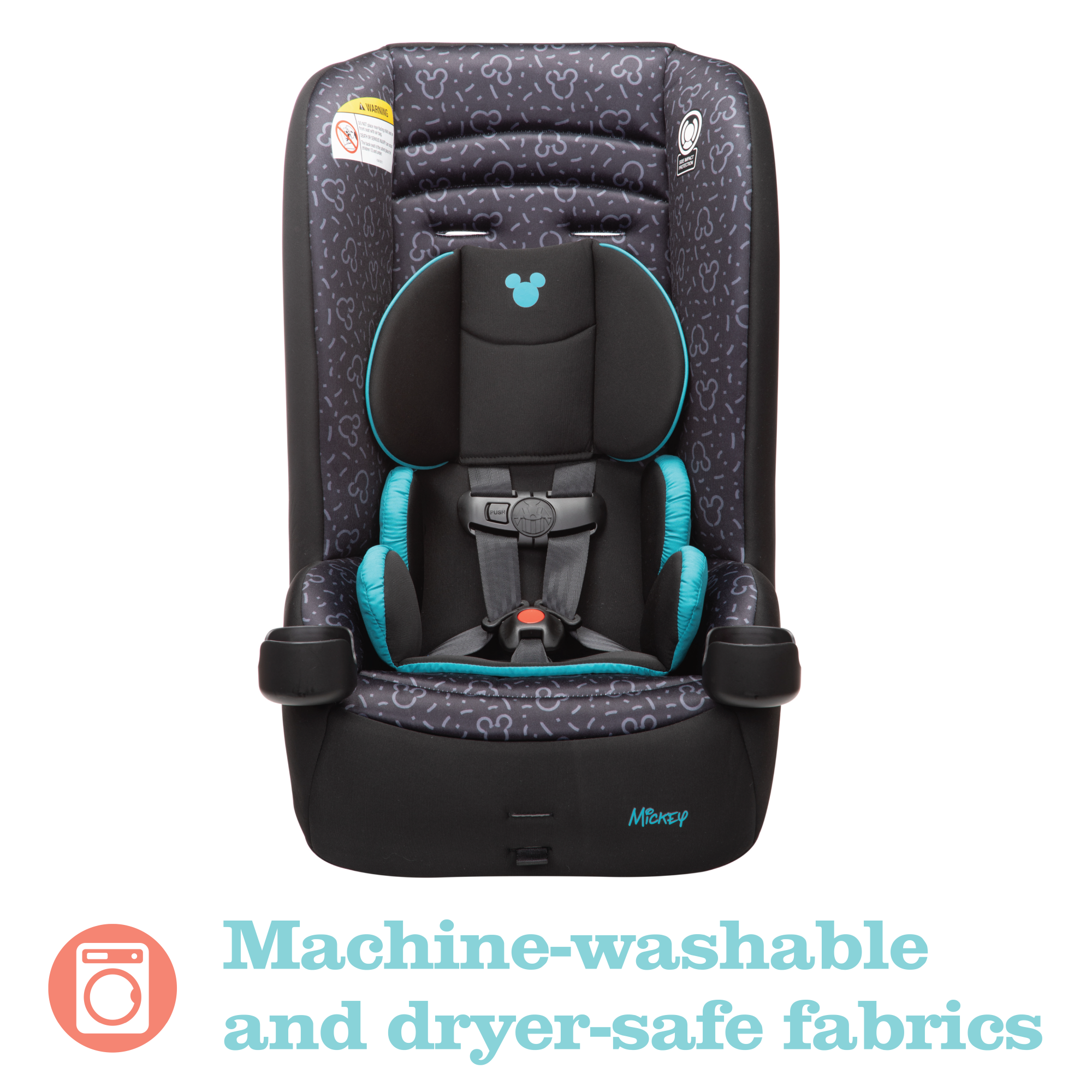 Disney Baby Jive 2-in-1 Convertible Car Seat - machine-washable and dryer-safe fabrics