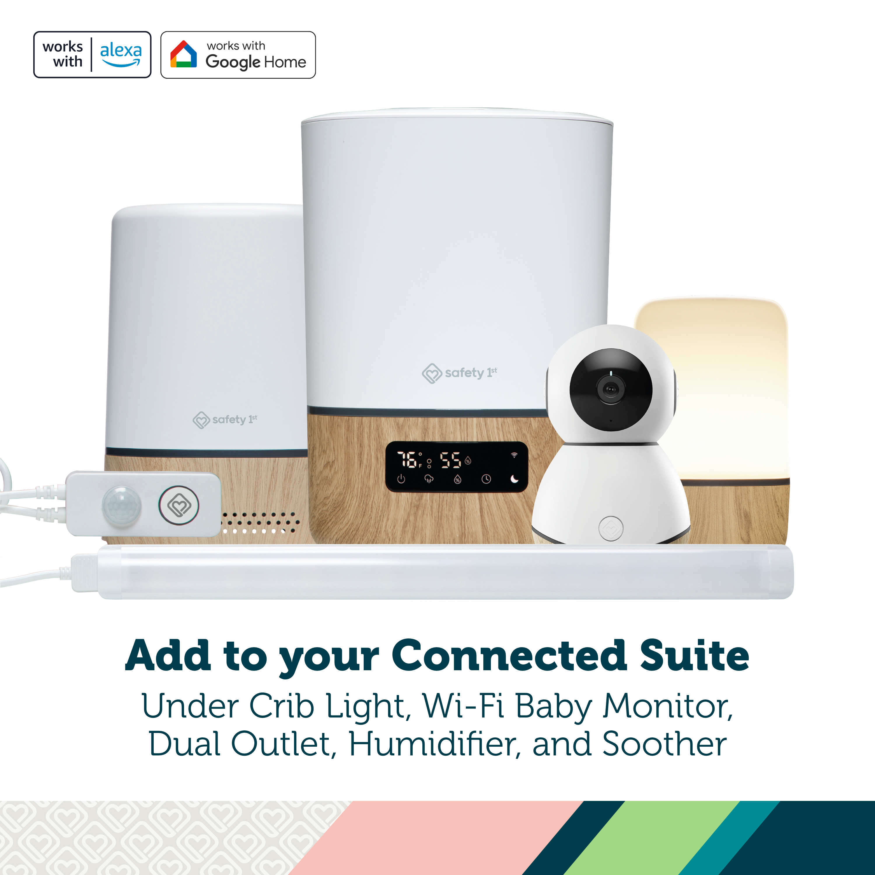 Smart Humidifier - add to your Connected Suite - Under Crib Light, Wi-Fi Baby Monitor, Dual Outlet, Humidifier, and Soother