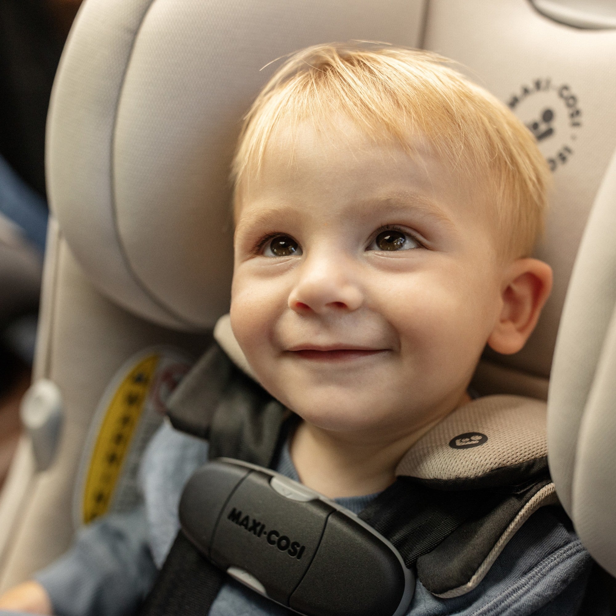 Pria™ Max All-in-One Convertible Car Seat - toddler smiling in seat