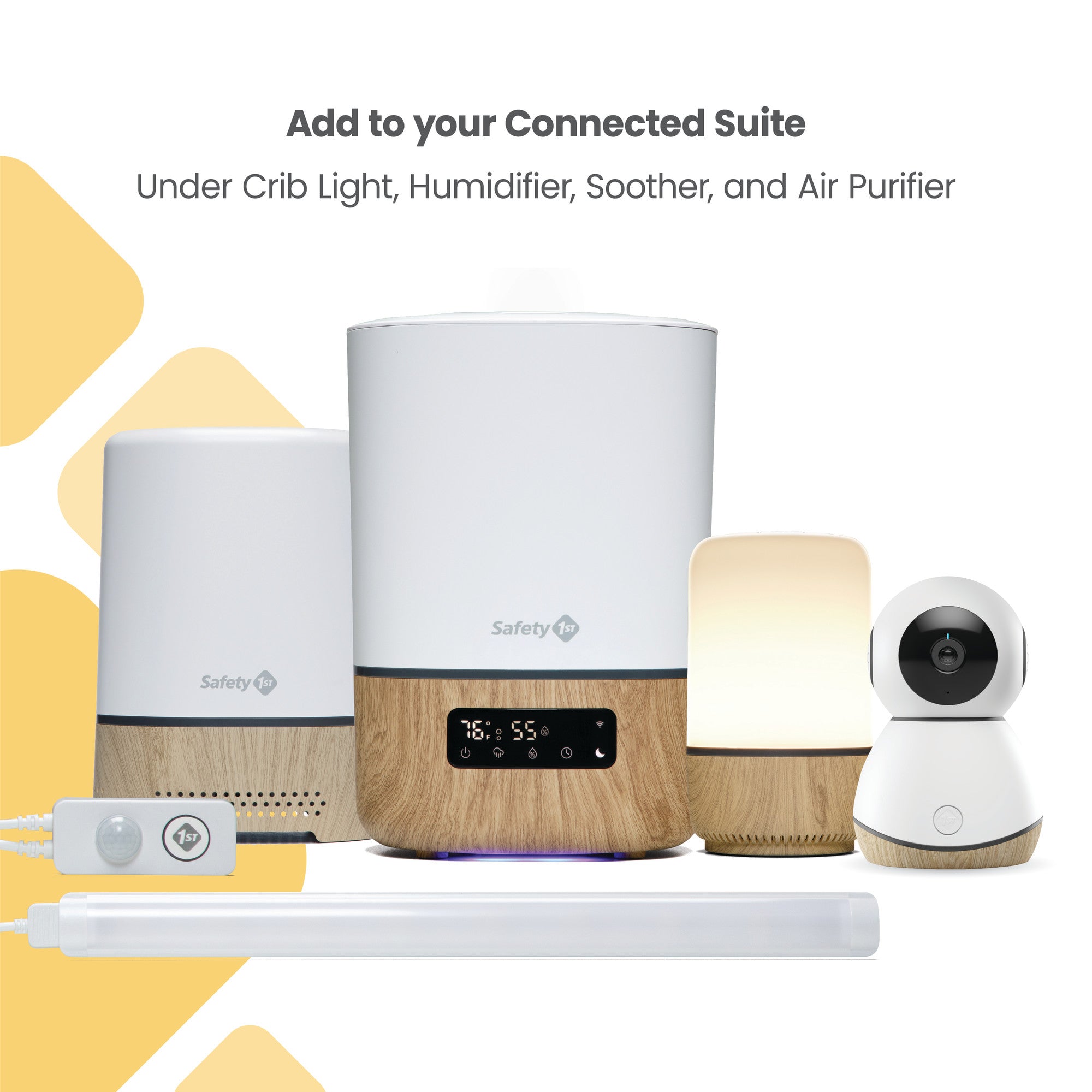 360° Smart Baby Monitor - add to your connected suite - under crib light, humidifier, soother, and air purifier